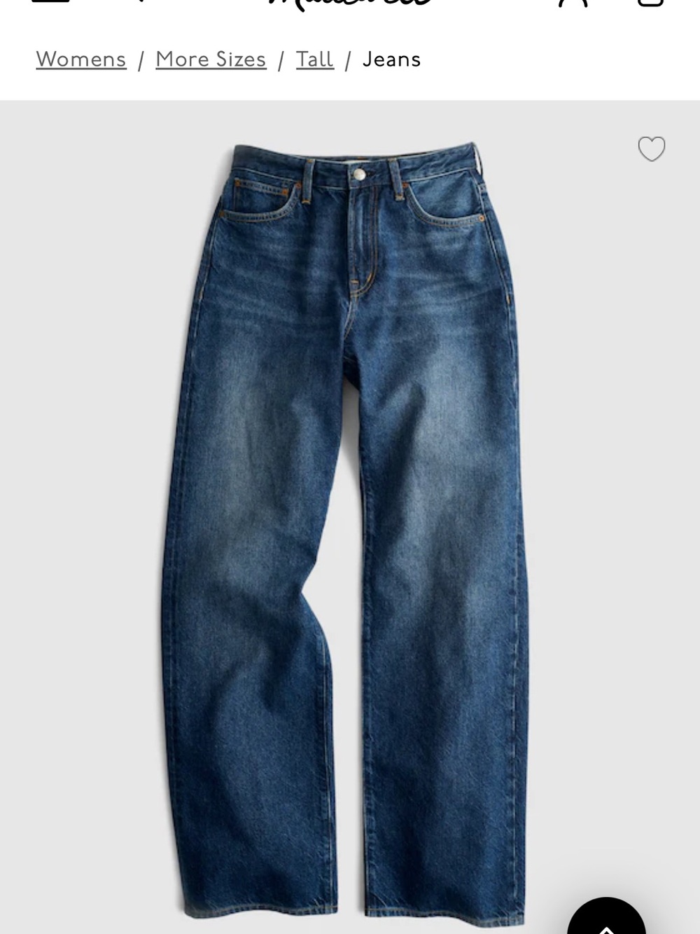 Madewell Women's The Curvy Perfect Vintage Wide-Leg Jeans in 30T